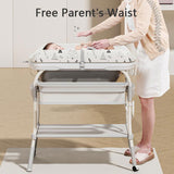FOLDING silicone Bathtub with Stand and Changing Table