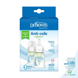 Natural Flow Anti-Colic Narrow Baby Bottle, 60mL with Preemie Flow™ Nipple, 2-Pack