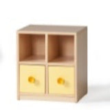SPLIT YELLOW BEDSIDE TABLE  Nightstand