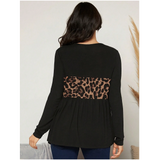Leopard print t-shirt motifs for maternity