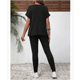 B Maternity Batwing Sleeve Tee & Adjustable Waist Leggings
