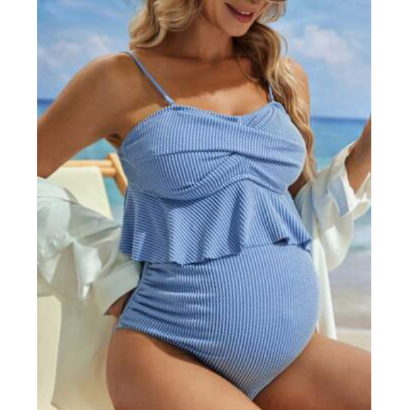 Summer Beach Pregnant With Ruched Design