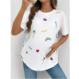 Maternity Casual Palm Tree T-Shirt