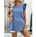 Maternity Denim Blouse