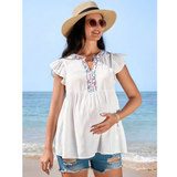 Maternity Shirt With Flutter