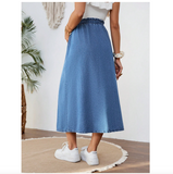 Maternity Denim Loose Skirt