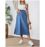 Maternity Denim Loose Skirt