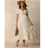 Maternity Tie Midi Dress