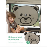 2pcs Baby Car Sunshade BEAR
