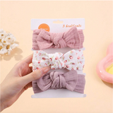 3pcs/Set Floral Fabric Bow Knot Headbands
