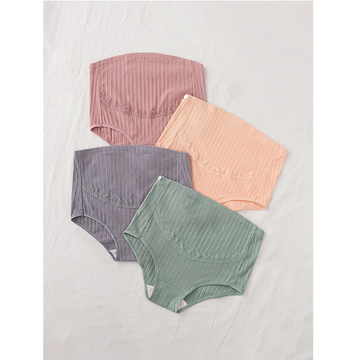 4pack Maternity Contrast Lace Panty For Mother