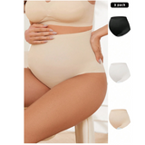 High Waist Multi-Colored Knitted Thin Maternity Panties (Set Of 3)