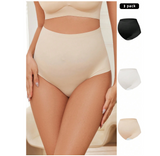 High Waist Multi-Colored Knitted Thin Maternity Panties (Set Of 3)
