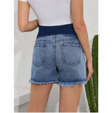 Maternity Frayed Edge Denim Shorts