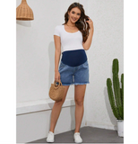 Maternity Frayed Edge Denim Shorts