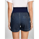 Maternity Solid Color Denim Short