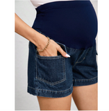 Maternity Solid Color Denim Short