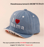Denim Love Mama &amp; Papa" Soft Brim Sun Hat 1-3y