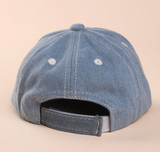 Denim Love Mama &amp; Papa" Soft Brim Sun Hat 1-3y