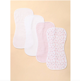 4pcs/Set Baby Burp Cloths/ pink