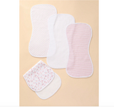 4pcs/Set Baby Burp Cloths/ pink