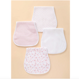 4pcs/Set Baby Burp Cloths/ pink