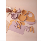 10 PCS Silicone Baby Tableware Set