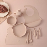 10 PCS Silicone Baby Tableware Set