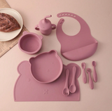 10 PCS Silicone Baby Tableware Set