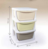 3-DRAWER STORAGE UNIT