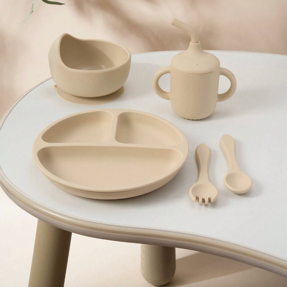 5 pcs Silicone Feeding Set