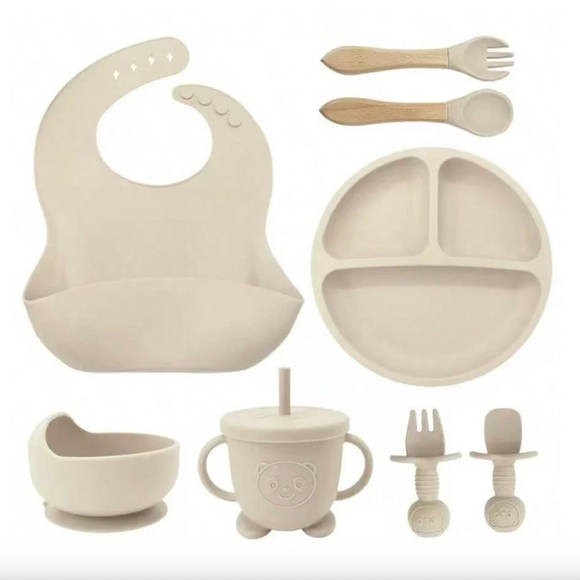 8pcs Silicone Feeding Set