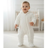 Baby Quilted Fleece Hooded Pramsuit