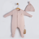 Baby Romper Set with Matching Hat
