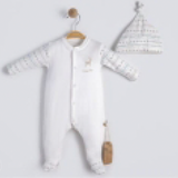 Baby Romper Set with Matching Hat