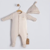 Baby Romper Set with Matching Hat