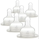 Natural Flow Level 4, Wide-Neck Silicone Nipple 2 Pack, 9m+