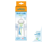 Natural Flow Anti-Colic Options+ Wide-Neck Baby Bottle, with Level 1 Slow Flow Nipple