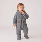 Baby Sherpa Hooded Onesie – Bear Ears Footie