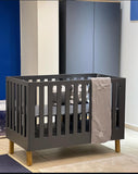 Cot 3 Piece Nursery Set in Dark Grey & Oak