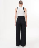 Wide-Leg Maternity Jeans Black