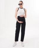 Maternity Mom Jeans – Black Over-Bump Denim