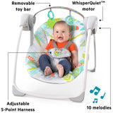 Bright Starts Rainforest Vibes Baby Swing with Toy Bar
