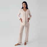 Ribbed Maternity & Nursing Pajama Set