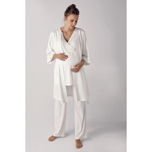 3 pcs Maternity Robe Pajamas Set