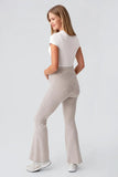 Flare Maternity Pants Flexible Soft Texture