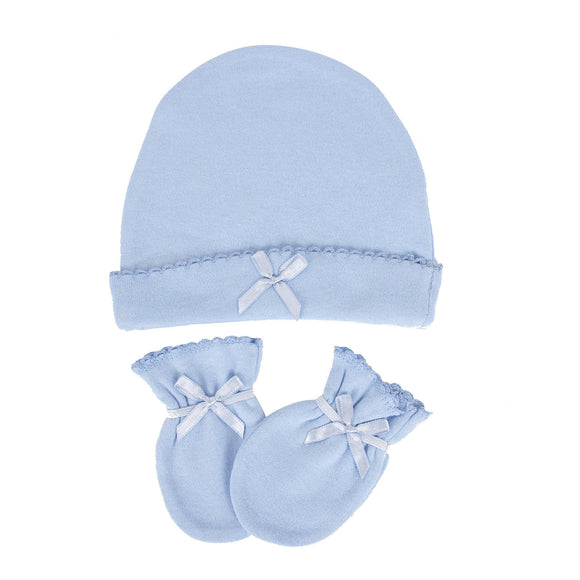 Baby Mittens And Hat Set
