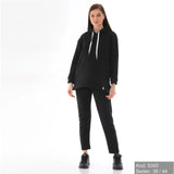 Fleece Inside Maternity Nursing Tracksuit Black