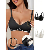 2-Pack Adjustable Maternity &amp; Nursing Bras – Seamless Comfort Fit