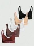 1 pcs Seamless Nursing Bra with Lace Trim